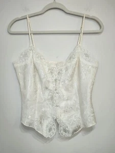 Victoria’s Secret Gold Label Top Serena Jacquard Lace Size M Coquette Wedding - Picture 1 of 10