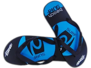 NWT SUMMER SOFT CASUAL NAVY FLIP FLOPS SANDALS POOL IN-OUTDOOR MEN'S BEACH SHOES - Picture 1 of 7