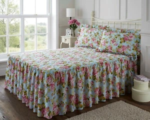 DIANA COWPE Hampton Traditional Floral Print Bedspread Set w shams MADE IN UK   - Picture 1 of 1