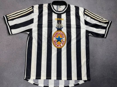 Newcastle Home 1997/1999 Adidas Football Shirt Soccer Jersey Size XL - Image 1 of 4