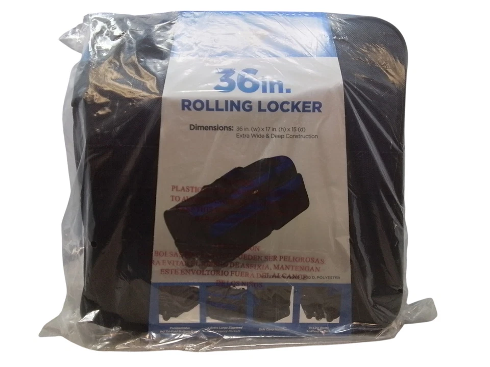 Travelers Club Space Saver 36" Collapsible Rolling Duffel w 3 Blade Wheels NEW - Image 1 of 4