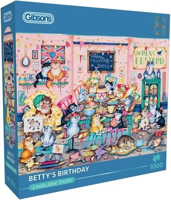 NEW Gibsons Jigsaw Puzzle 1000 Pieces Betty's Birthday 9+ Ages - Image 1 of 2