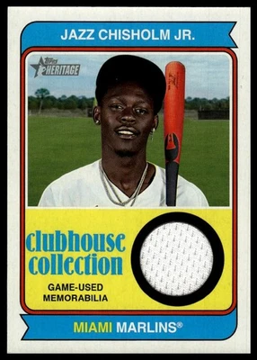 2023 Topps Heritage #CCR-JCJ Jazz Chisholm Jr. Clubhouse Collection - Image 1 of 2