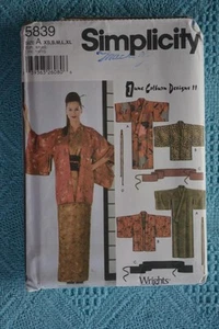 #5839 Simplicity Sewing PATTERN EVERYBODY Kimono-2 Lengths. Size XS-XL. As NEW - Picture 1 of 1