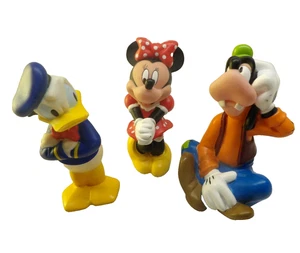 Vintage 1980's Disney Minnie Mouse Goofy Donald - Rubber Bath Tub Toys Set of 3 - Picture 1 of 11