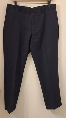 Charles Tyrwhitt Negro 100% Lana Jermyn Street London Calce Ajustado 34x30 (34x27) Foto 1 de 4