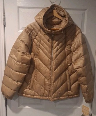 Женская компактная куртка с капюшоном Michael Kors размер XL хаки  - Изображение 1 из 4