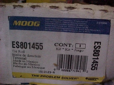 MOOG ES801455 Steering Tie Rod End For Select 14-21 Ram Promaster - Image 1 of 2