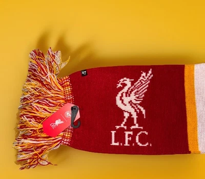 Official Liverpool FC Bar Scarf by 47 Brand - Licensed Red, Yellow & White - Image 1 of 4