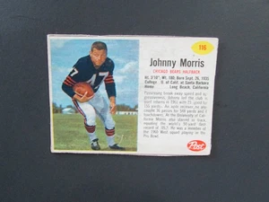 1962 Post Cereal Football Hand Cut Card #116 Johnny Morris L1 - Picture 1 of 3