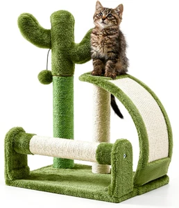 Made4Pets Tiragraffi per Gatti, Albero Tiragraffi per Cactus da Interno Gatti Piccoli, Adul - Foto 1 di 9