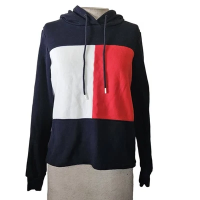 海军蓝 Tommy Hilfiger 连帽衫运动衫 XS 码 — 第 1/4 张图片