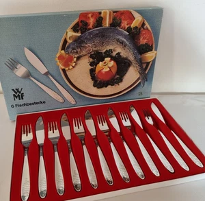 Fischbesteck- Fisch Dekor WMF -Rostfrei Cromargan Besteck WMF  für 6 Personen - Bild 1 von 8
