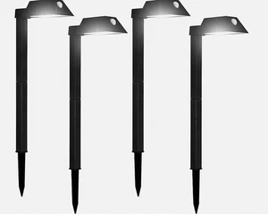 Morvat LED Adjustable Motion Sensor Outdoor Pathway Solar Lights, 4 pack - Picture 1 of 7