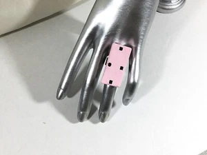 Pink Polka Dot Ring/ Rugged Bar Ring / Polka Squares/ Read Description - Picture 1 of 10