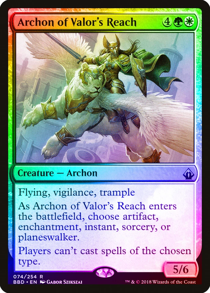 Archon of Valor's Reach FOIL Battlebond NM White Green Rare MTG CARD ABUGames - Image 1 of 1