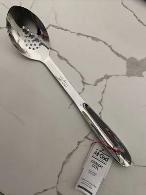 Cuchara de cocina ranurada metálica de acero inoxidable 18/10 herramientas de precisión totalmente revestidas. NUEVO Foto 1 de 4