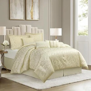 Nanshing 7pc Calioppa Abstract Comforter Set Artemis7-Q-BE Beige Brown Queen - Picture 1 of 10