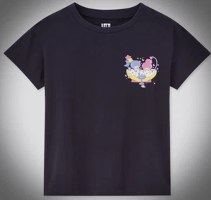 Uniqlo Sanrio Little Twin Sisters T Shirt Cartoon Girls Graphic Shirt Top Cute - Picture 1 of 8
