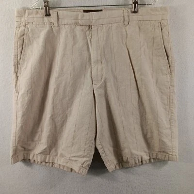 Pantalones Cortos de Golf Tasso Elba Chinos para Hombres 40 Caqui A Cuadros Planos Frontales Laterales Bolsillos Traseros Foto 1 de 4