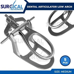 5 Pcs Low Arch Medium Articulator Chrome Plated Dental Lab German Grade - Picture 1 of 9
