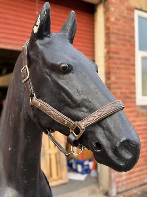Equipride Leder Kopfkragen schick genäht mit Diamant schwarz Größe Full-Shetla