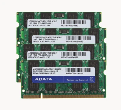 ADATA 8GB 4X 2GB DDR2 800Mh​z PC2-6400 Memory For Dell Latitude D530 D620 D630 - Image 1 of 4