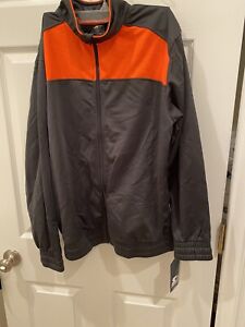 NWT, Boys size 18 starter jacket grey and orange