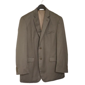 Blazer De Lana Beige A Rayas Para Hombre Talla EU54L UK/US44L QEA584 - Imagen 1 de 13