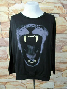 Soprano lion's mouth Top Size M Black O-21 - Picture 1 of 7