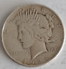 1924 $1 Peace Silver Dollar Philadelphia Mint Circulated  #20800
