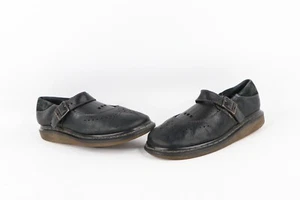 Vtg Dr Martens Womens 7 Goth EDM Chunky Platform Leather Mary Janes Shoes Black - Picture 1 of 10