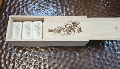 Double 6 Domino Set of Old West WESTERN COWBOY GUN & Roses Dominoes IVORY - Image 1 of 4