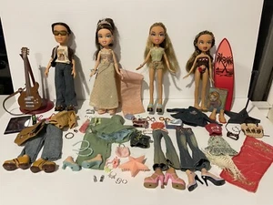 Bratz Doll Bulk Lot Carry Case Clothes Accessories Yasmin Cade Dana 4 Dolls Rare - Picture 1 of 22