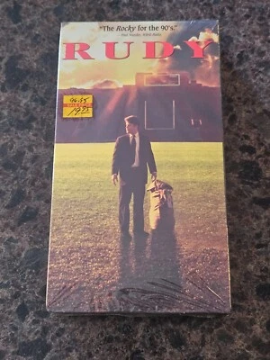 BRAND NEW Rudy (VHS; 1993) Sean Astin RARE Sealed OOP Watermarks - Image 1 of 4