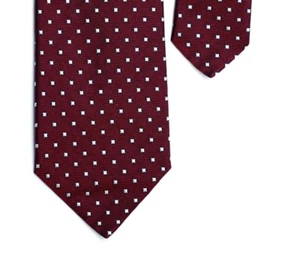Noble BOGGI Dark red Micropattern Neck Tie Made in Italy - Picture 1 of 9