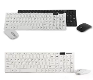 KIT TASTIERA E MOUSE WIRELESS PER PC 2.4GHz WIFI KEYBOARD USB SENZA FILI WIRELES - Foto 1 di 3