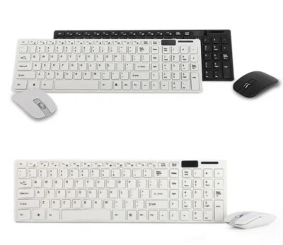 KIT TASTIERA E MOUSE WIRELESS PER PC 2.4GHz WIFI KEYBOARD USB SENZA FILI WIRELES - Immagine 1 di 3