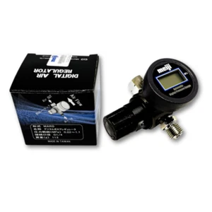 MEIJI MARD Inline Digital Air Pressure Gauge Regulator 1/4" Spray Gun HVLP Japan - Picture 1 of 17