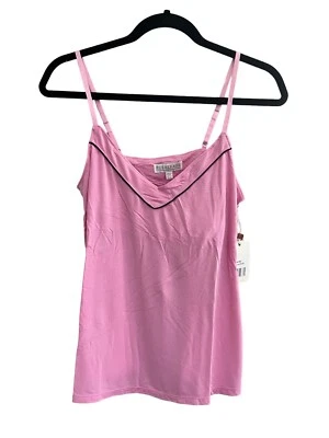 NWT PJ Salvage Small Lilac Rose Pink Modal Knit Sleep Tank Top Shelf Bra #PQ15 - Image 1 of 4