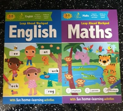 KS1 English & Maths Leapahead Home Learning Workpad For Kids Age 3-5 years New - Image 1 of 4