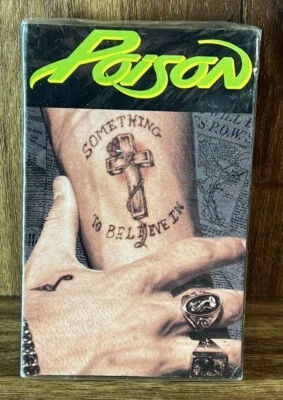 Poison - Something To Believe In - Ball & Chain (1990, Cassette Tape Single) NOS - Image 1 of 3