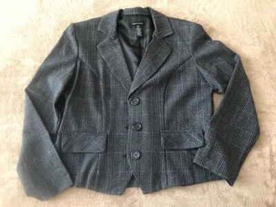 Blazer ligero a cuadros gris oscuro COURTENAY para dama - 10P Foto 1 de 4