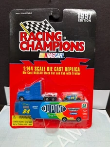1:144 #24 JEFF GORDON DUPONT RACING CHAMPIONS TRANSPORTER HAULER & CAR 1997 - Picture 1 of 6