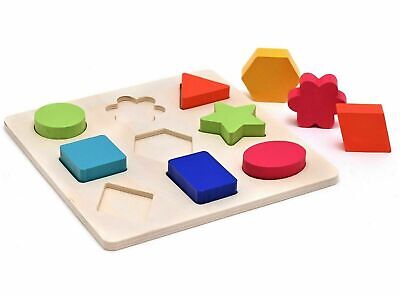 Wooden Shape Sorter Blocks Sets For Kids Early Learning Educational Puzzle Toy • 6.29£