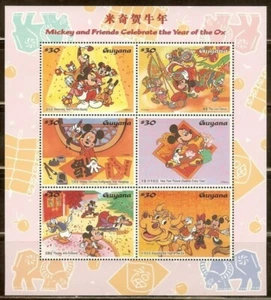 Disney Mickey celebrate chinese lunar new year of OX Souvenir sheet (MNH) - Picture 1 of 1