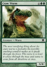 CRAW WURM FOIL 10th Edition MTG Magic the Gathering Cards DJMagic