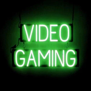 SpellBrite VIDEO GAMING Sign | Neon Sign Look, LED Light | 23.5" x 15.0" - Picture 1 of 11