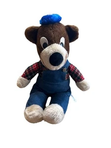 Vintage Elka Overall Papa Bear Goldilocks Plush Stuffed Toy RARE - Picture 1 of 14