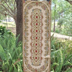 Vintage GM Group Muylle Floral Cut Velvet Tapestry Table Runner Doily 14" X 36" - Picture 1 of 11